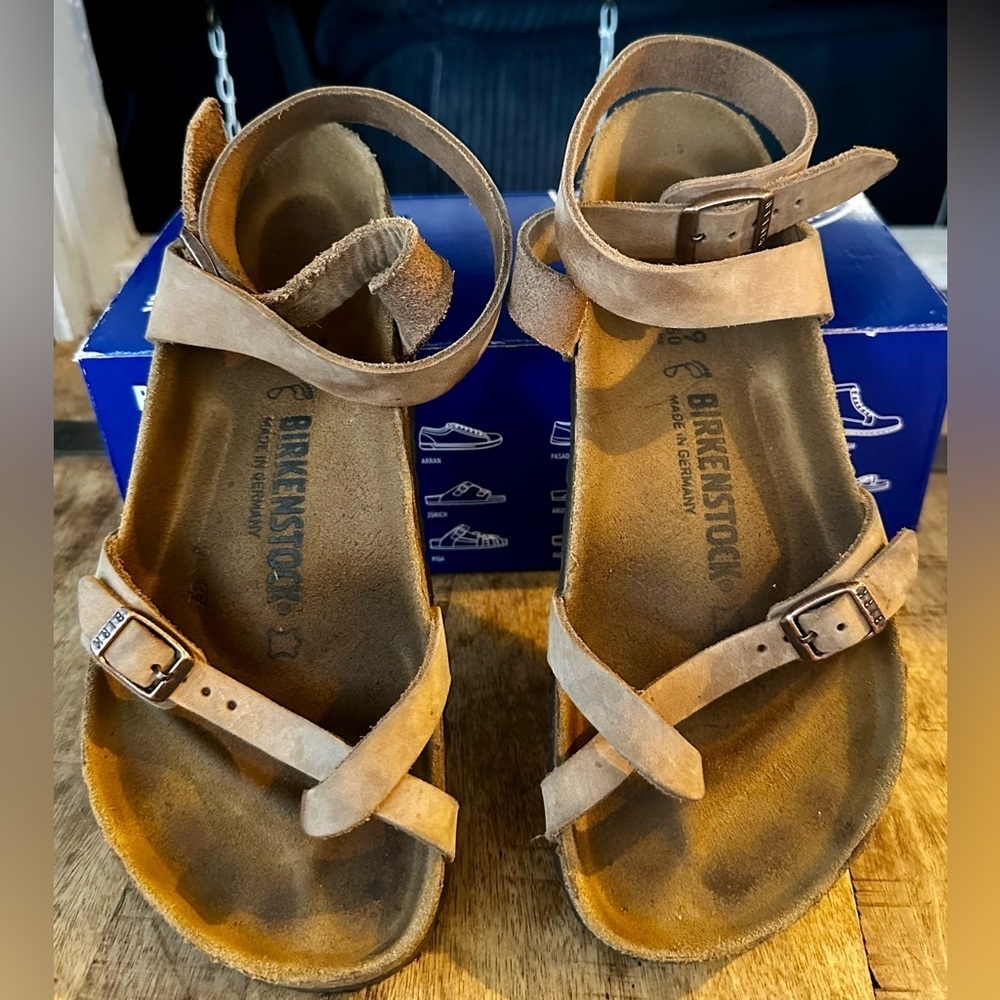 Birkenstock Yara Tobacco Brown Suede Sandals | Retired Style | Women’s 8 - Picture 2 of 5